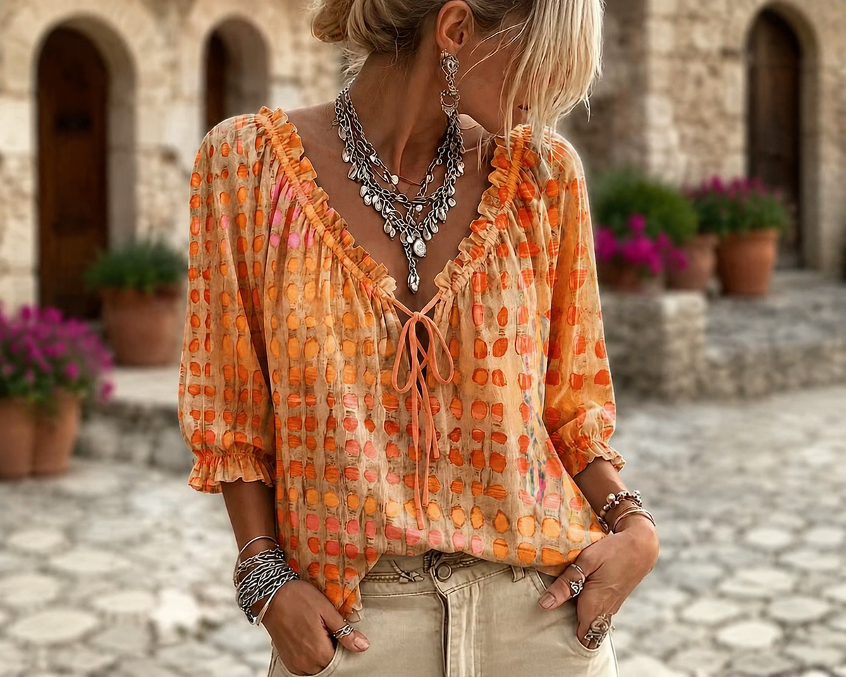 Maya — Blouse bohème fluide et élégante