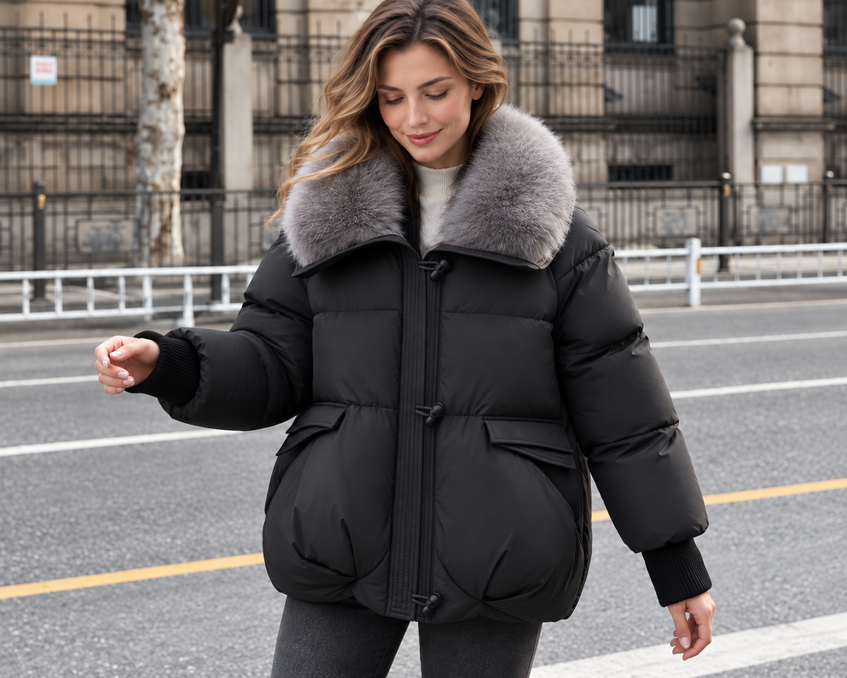 Délia — Doudoune oversize à col fourré