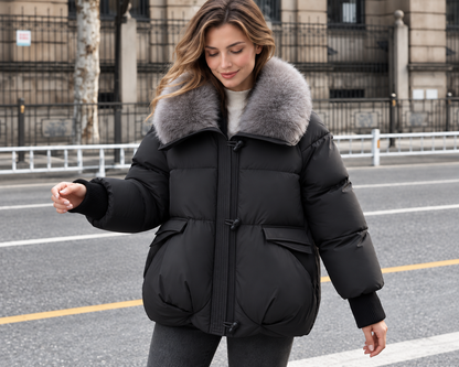 Délia — Doudoune oversize à col fourré