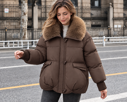 Délia — Doudoune oversize à col fourré