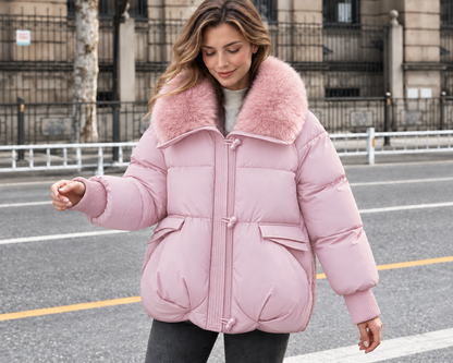 Délia — Doudoune oversize à col fourré