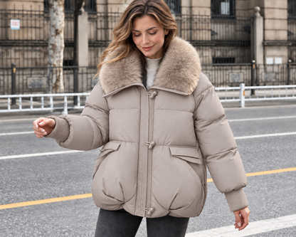 Délia — Doudoune oversize à col fourré
