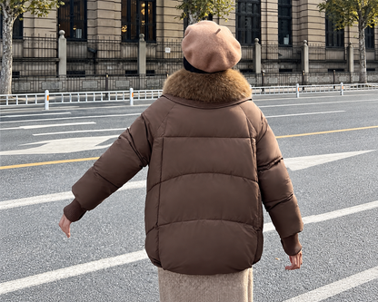 Délia — Doudoune oversize à col fourré
